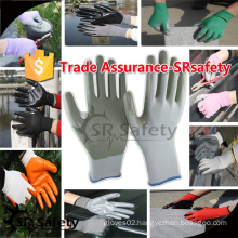 SRSAFETY 13G Black Seamless Knitted Nitrile Working Gloves/safety gloves/knitted gloves